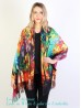 Lady in White under the Umbrella Oil Painting Scarf